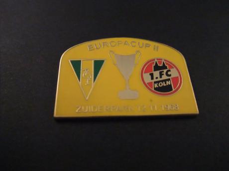 ADO Den Haag Europacup II voetbal ,1. FC Köln Zuiderpark 12-11-1968 geel